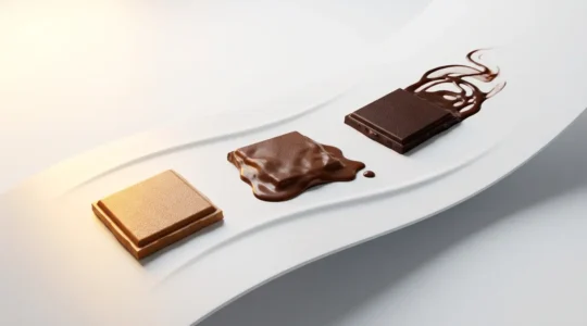 Professional sensory analysis of chocolate showing the evolution from attack through mid-palate to finish