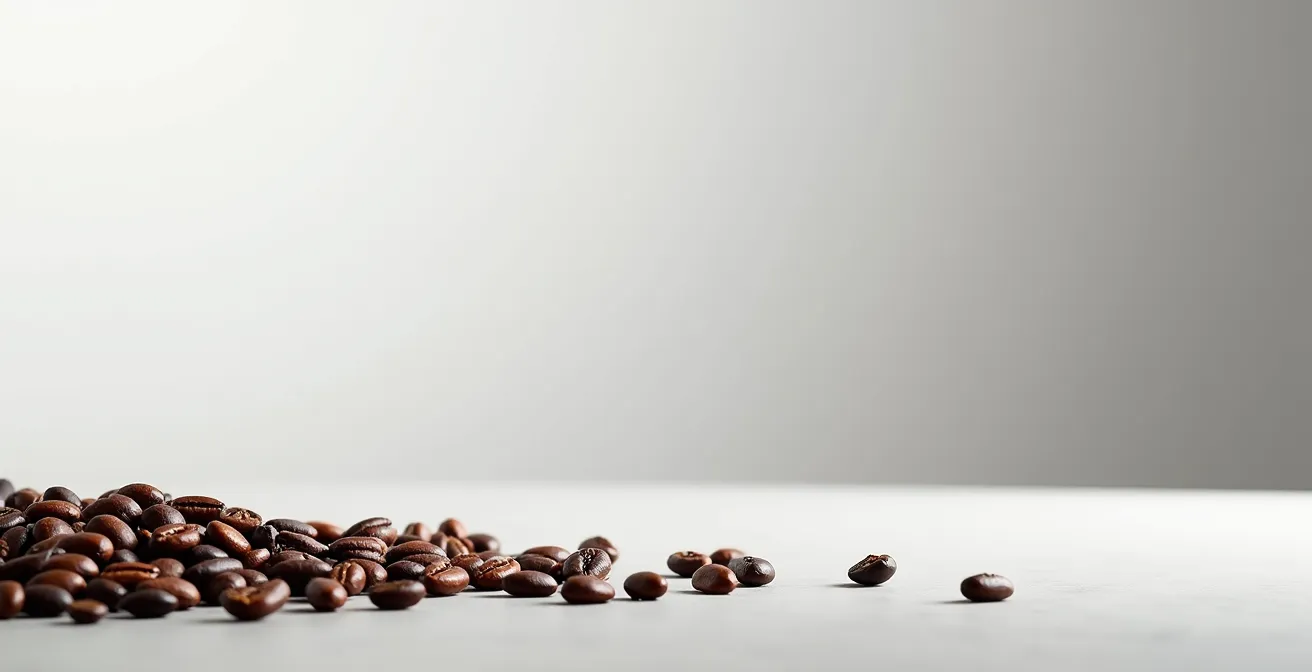 Macro view of properly slow-roasted cocoa beans showing preserved surface oils and gradual color gradient